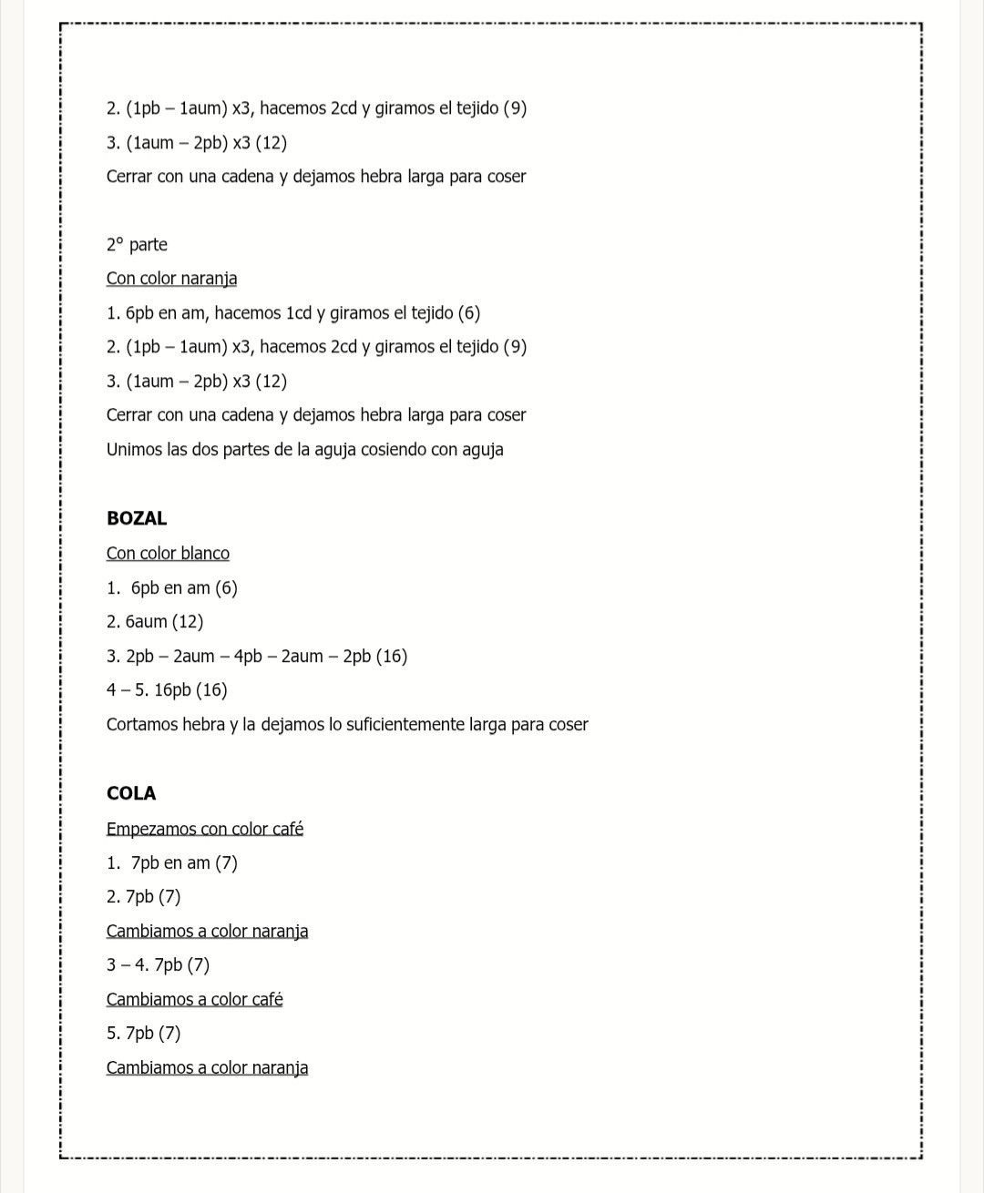 Patrón de amigurumi de tigre adorable para principiantes