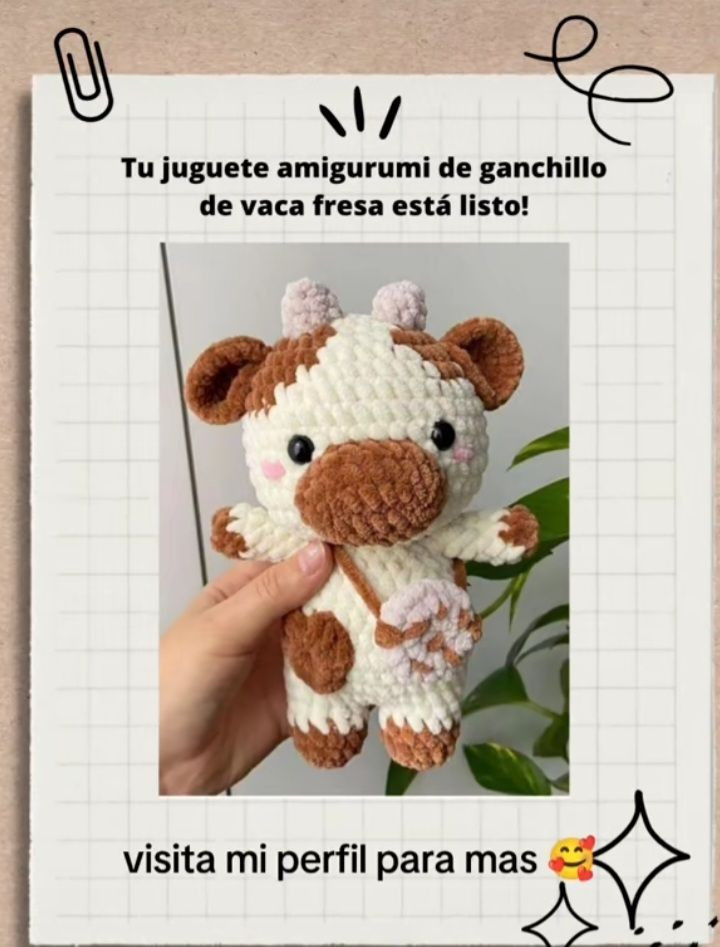 Patrón de Amigurumi de Vaquita: Crea tu propio peluche adorable