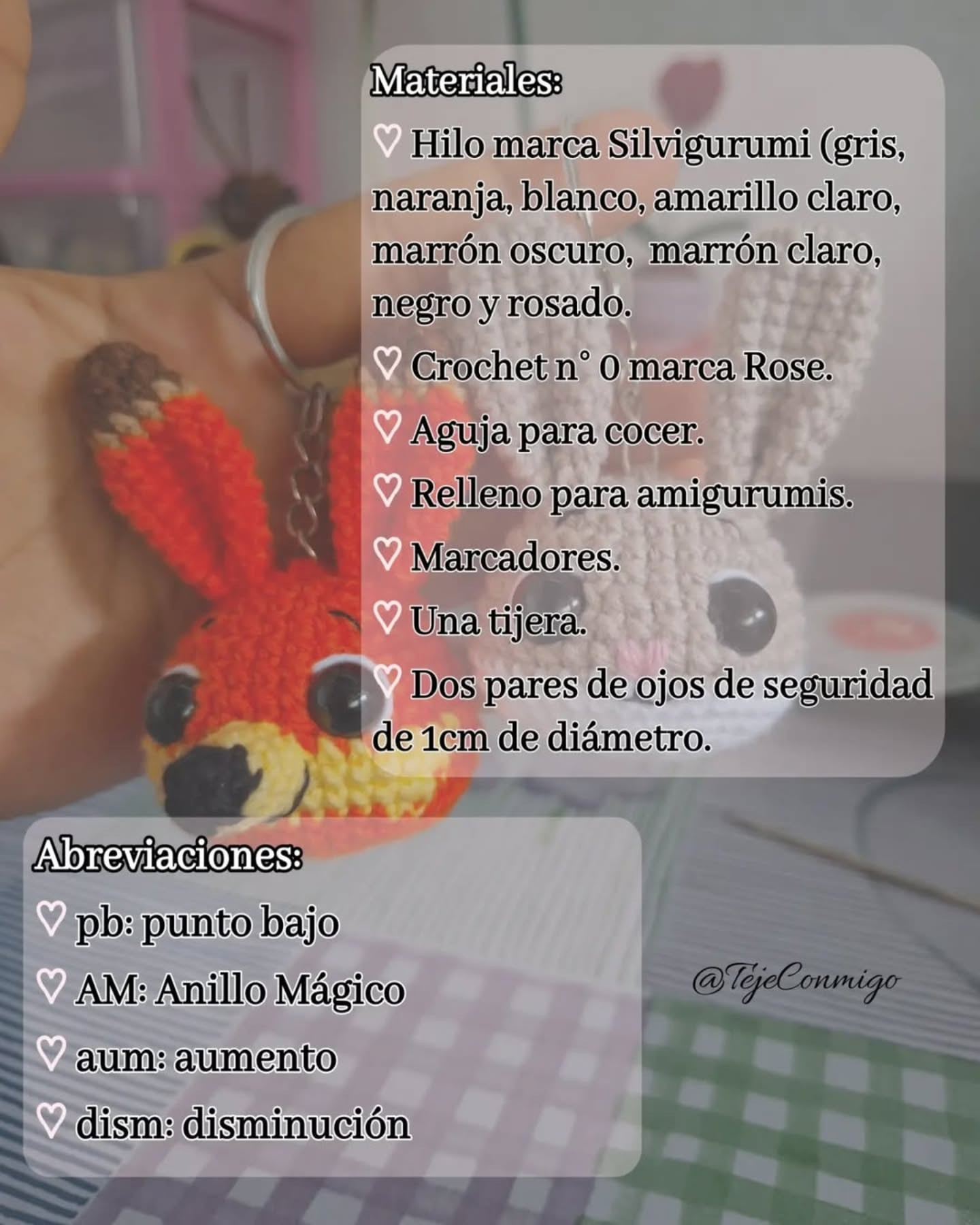 Patrón de amigurumi gratis: Judy y Nick llaveros
