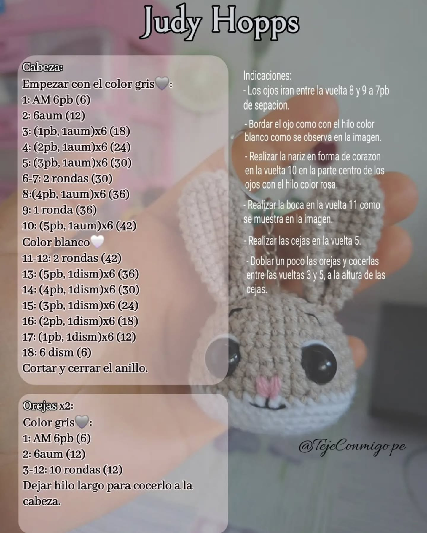 Patrón de amigurumi gratis: Judy y Nick llaveros