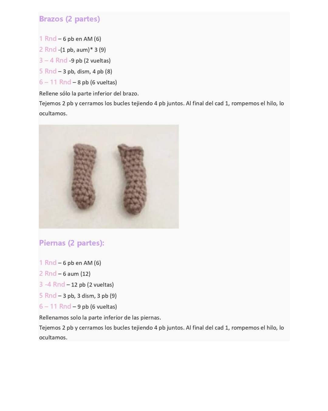 Patrón de amigurumi: lindo perrito tejido a mano