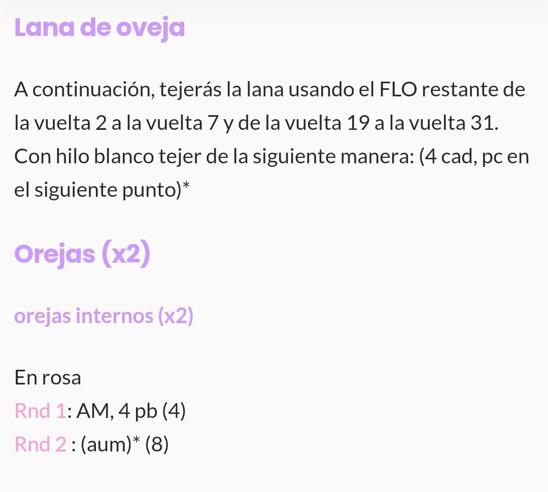 Patrón de Amigurumi Oveja Gratis en PDF para Tejer