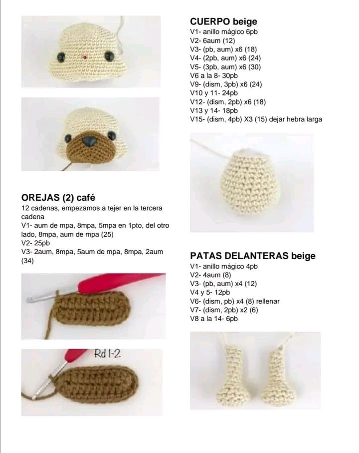 Patrón de Amigurumi Perrito Adorable para Principiantes