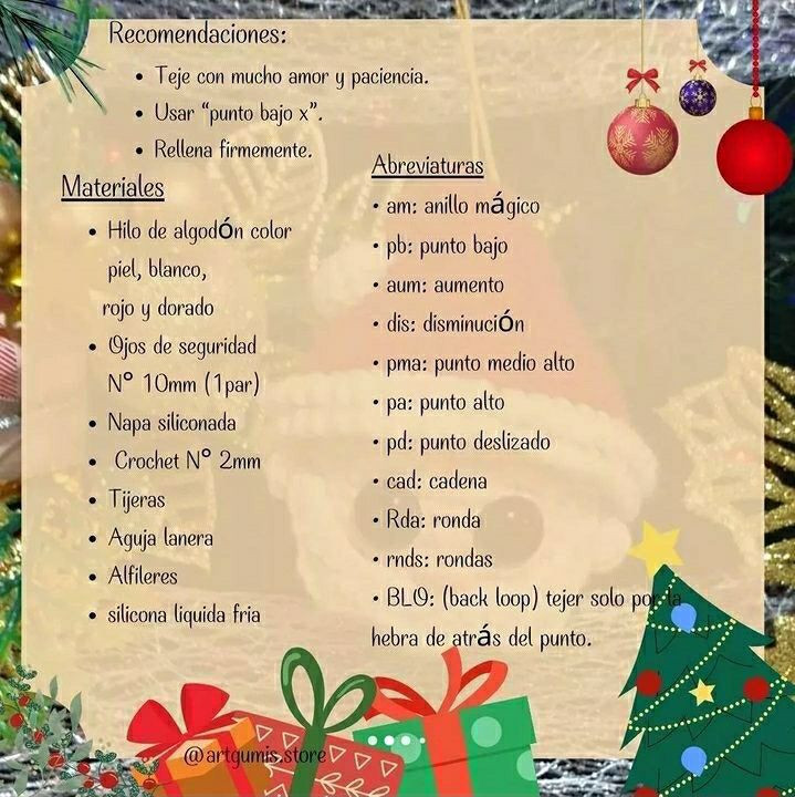 Patrón de bola navideña Santa Claus fácil y gratis