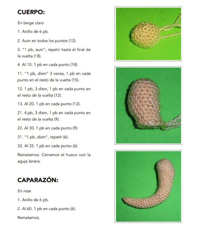 Patrón de caracol amigurumi: guía completa para principiantes