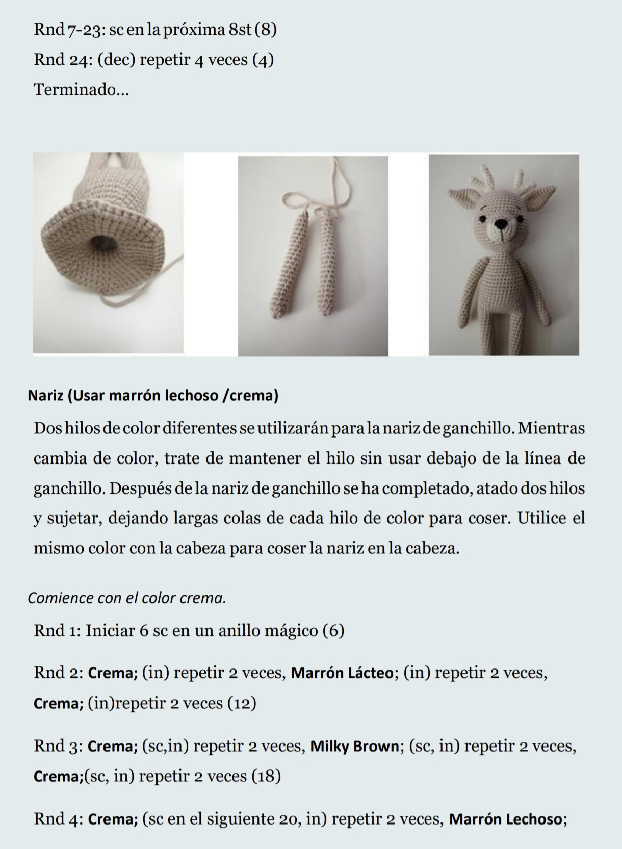 Patrón de ciervita adorable y gratuito para crochet