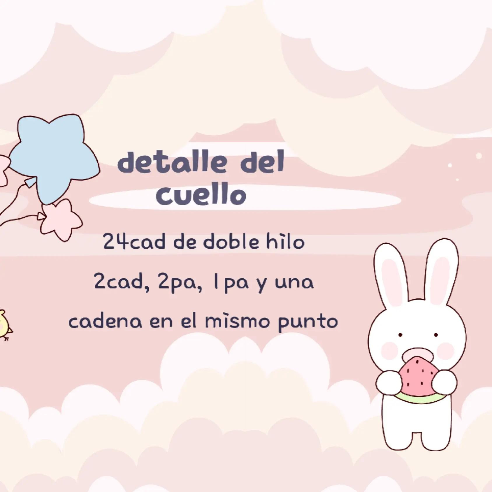 Patrón de conejo amigurumi con pantalones rosados y bufanda verde