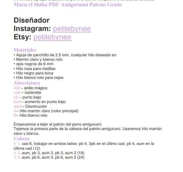 Patrón de crochet para un adorable perrito de peluche