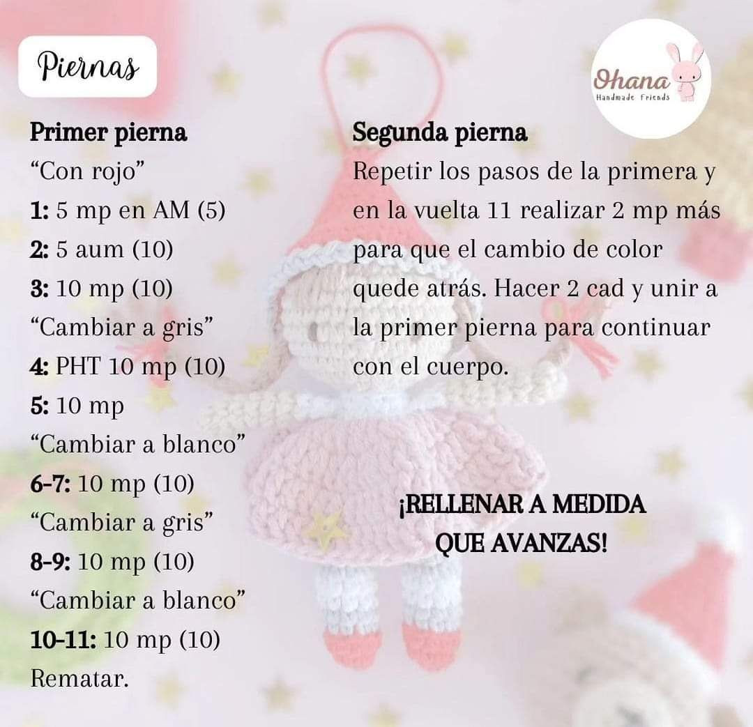 Patrón de duendecita navideña de crochet fácil y gratuito