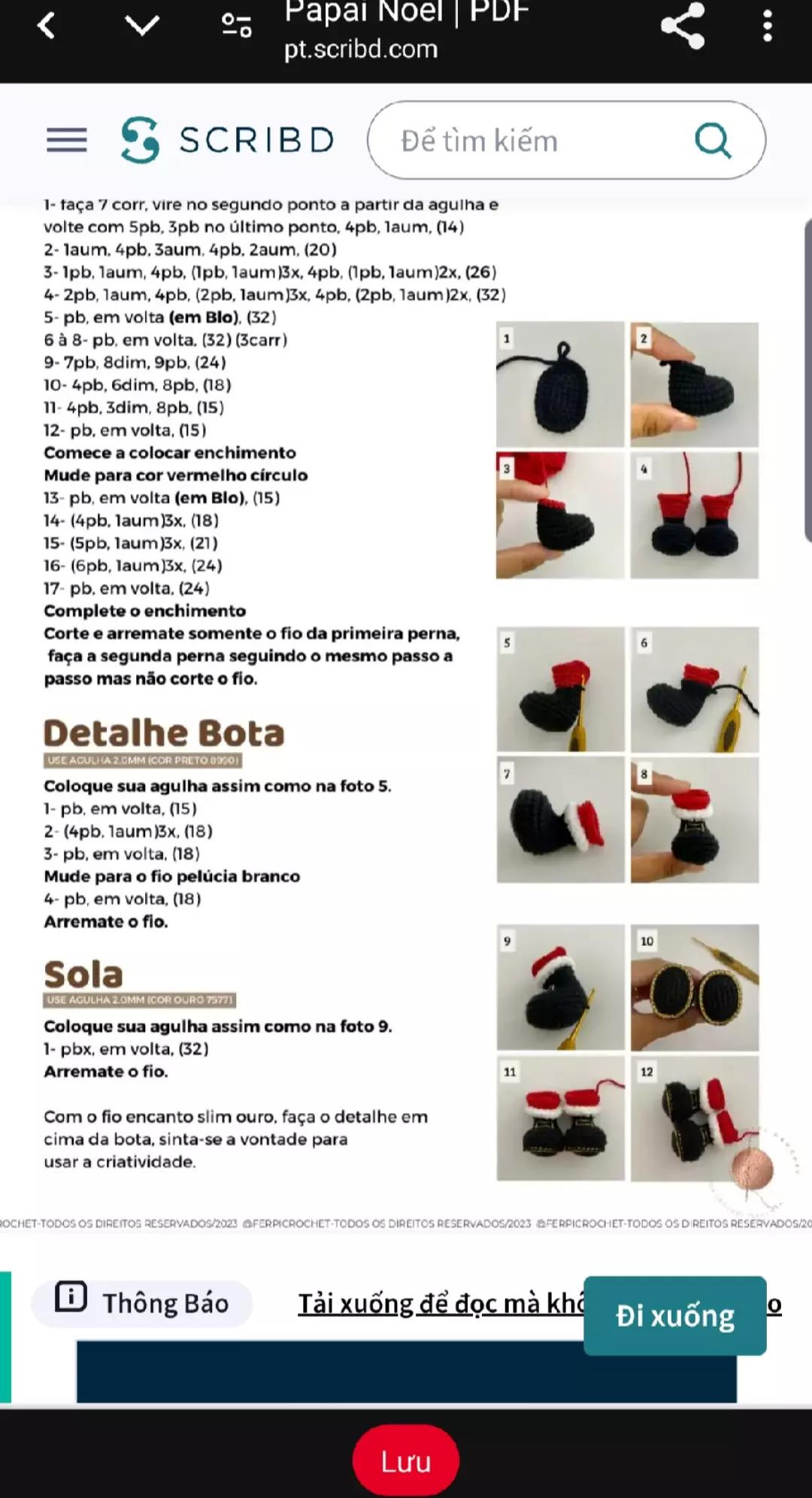 Patrón de ganchillo para Papá Noel adorable y festivo