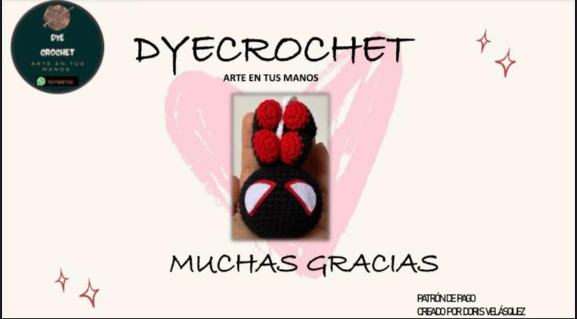 Patrón de llavero de Spiderman a crochet para principiantes