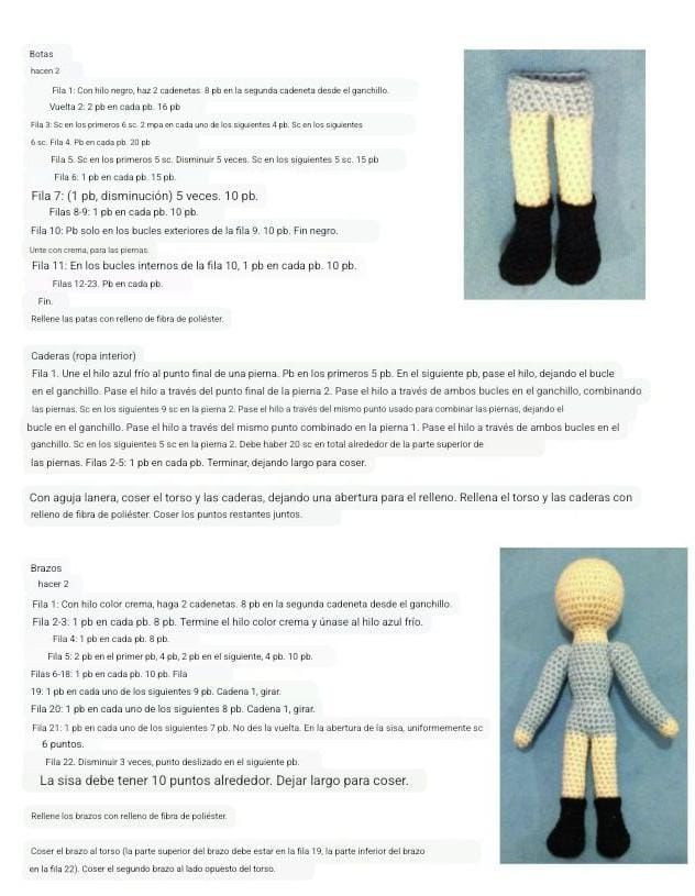 Patrón de muñeca de ganchillo inspirado en Ana de Frozen