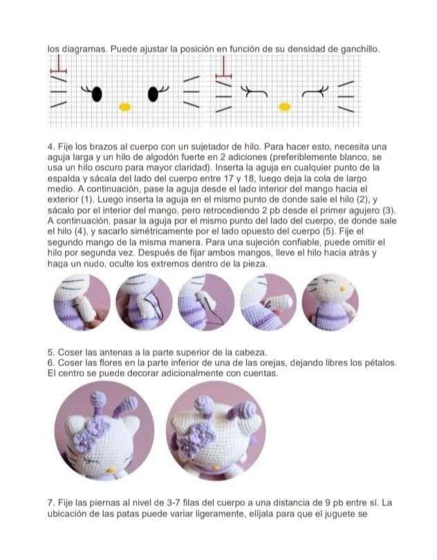 Patrón de muñeco de ganchillo en forma de mariposa