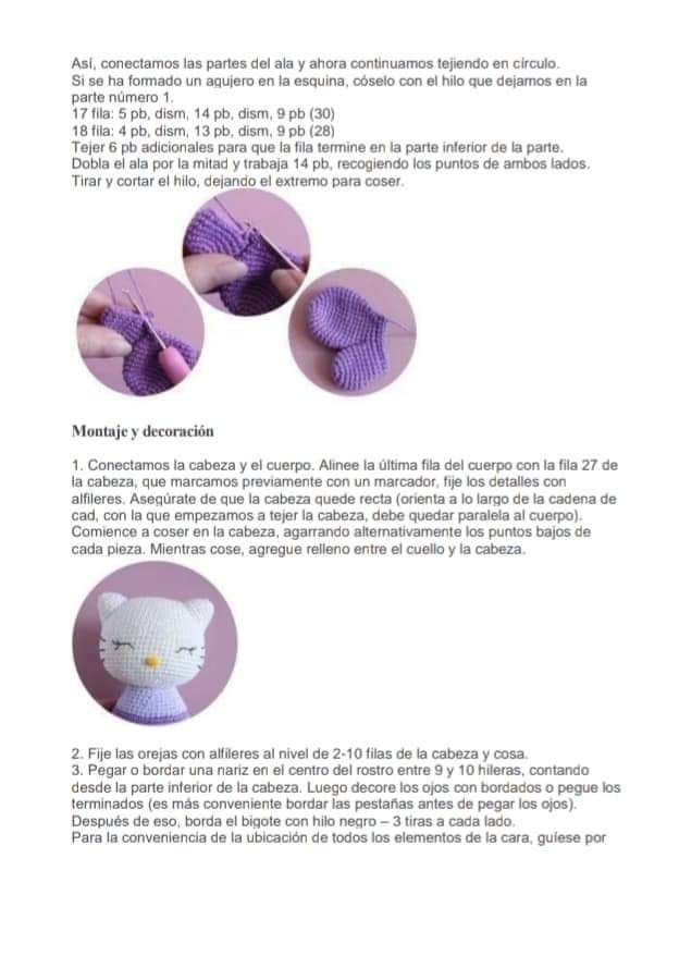 Patrón de muñeco de ganchillo en forma de mariposa