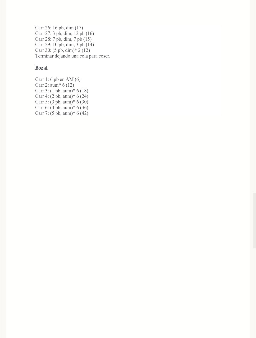 Patrón de osito de peluche amigurumi fácil y gratis en PDF