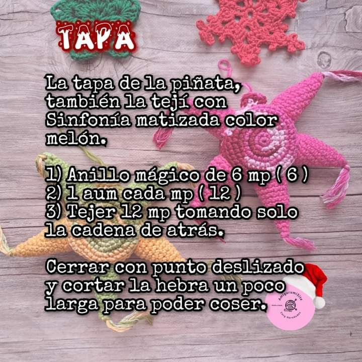 Patrón de piñata de crochet colorido y gratuito para principiantes