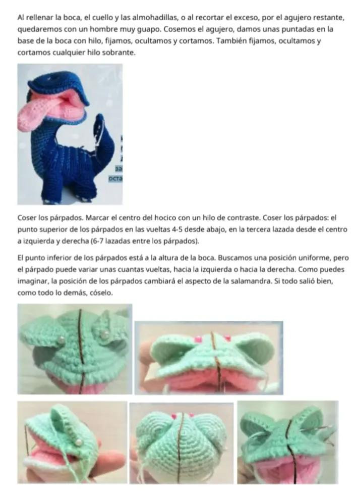 Patrón de salamandra de crochet: descarga gratuita