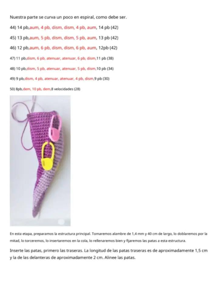 Patrón de salamandra de crochet: descarga gratuita