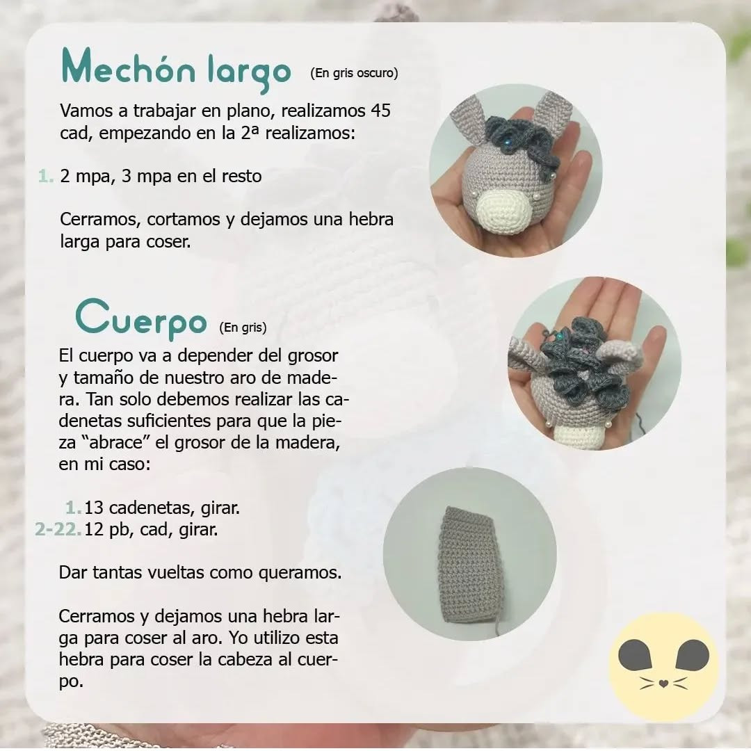 Patrón de sonajero burro para crochet gratis