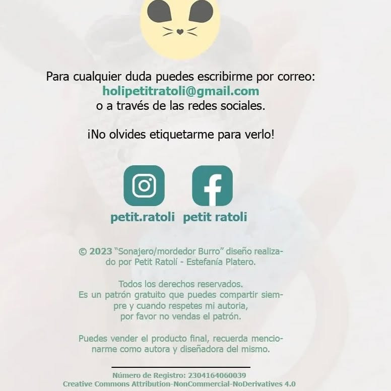 Patrón de sonajero burro para crochet gratis