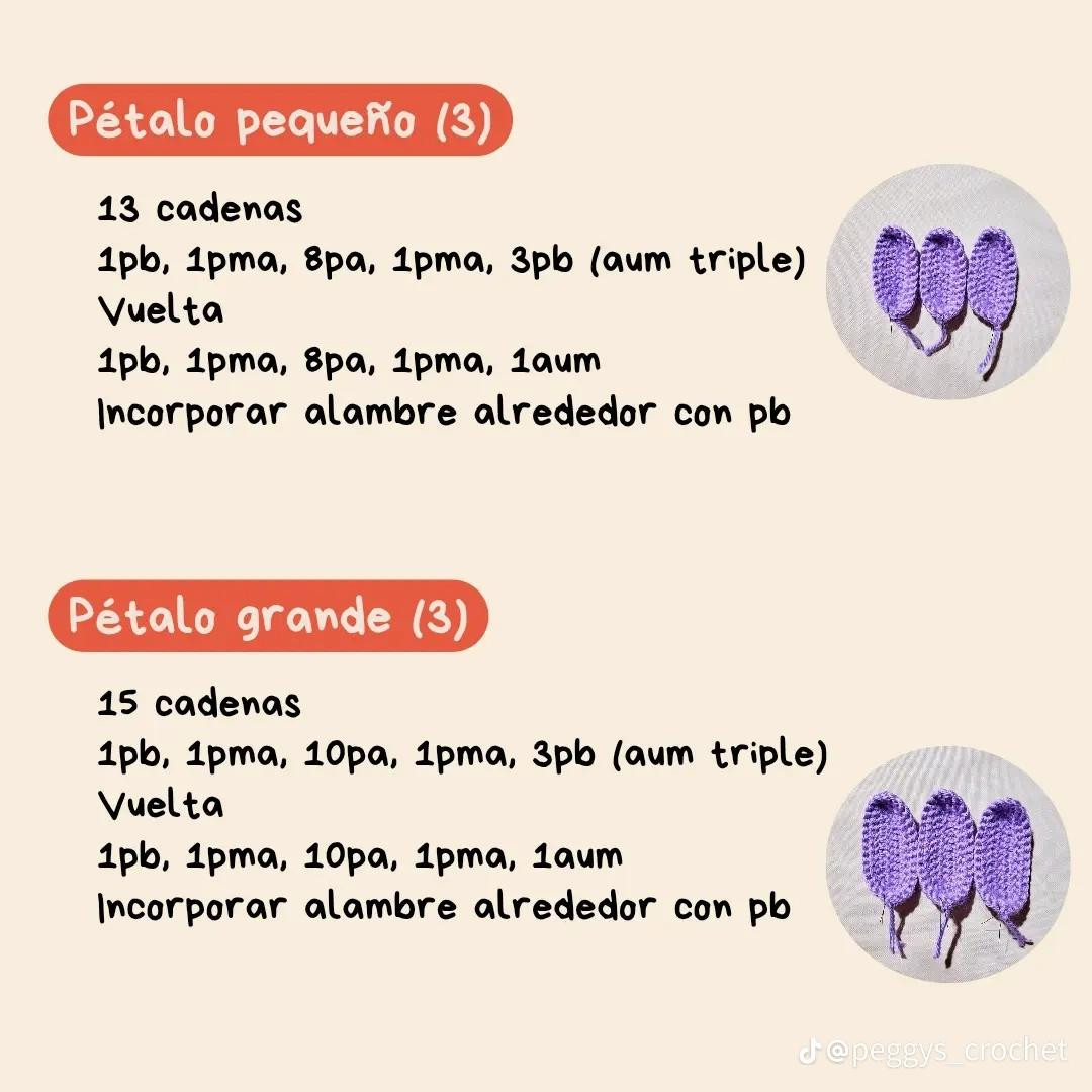 Patrón de Tulipán de Ganchillo Gratis para Principiantes