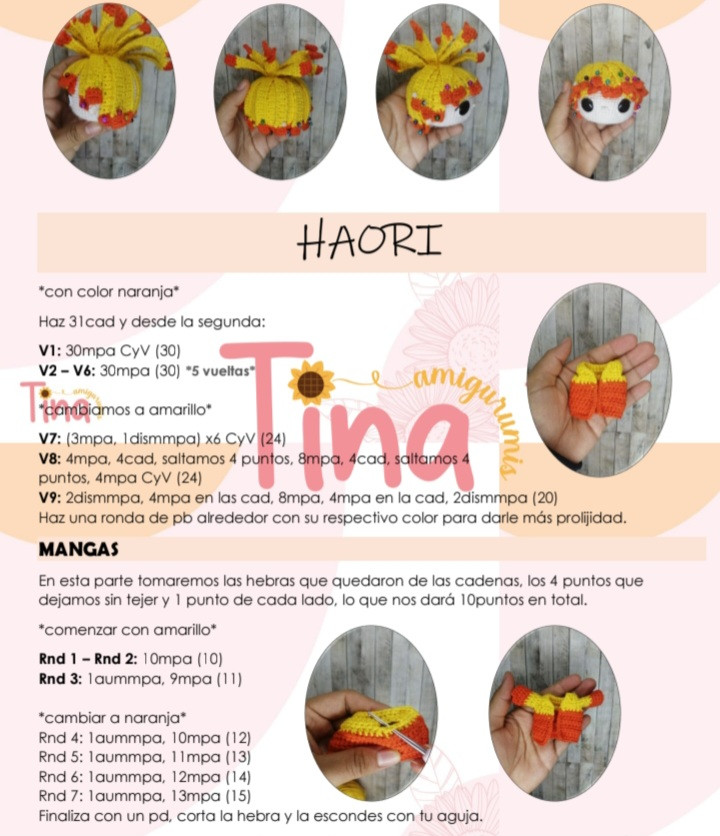 Patrón de Zenitsu Agatsuma en crochet - Demon Slayer