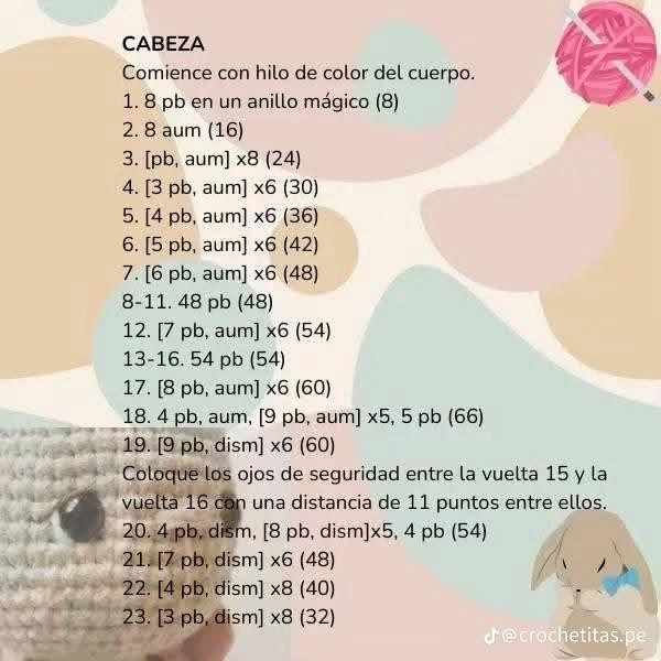 Patrón gratis de conejo con peto para crochet amigurumi