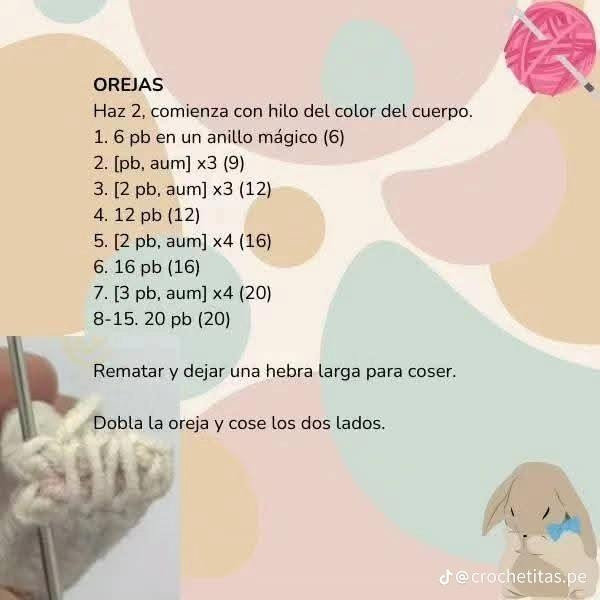 Patrón gratis de conejo con peto para crochet amigurumi