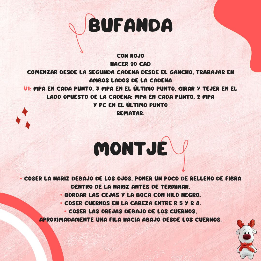 Patrón Gratis de Reno Amigurumi para Tejer en Casa