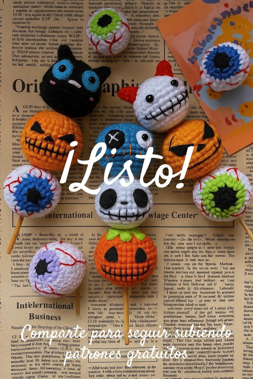 PATRON GRATIS N° 20 - PALETAS HALLOWEEN 🎃