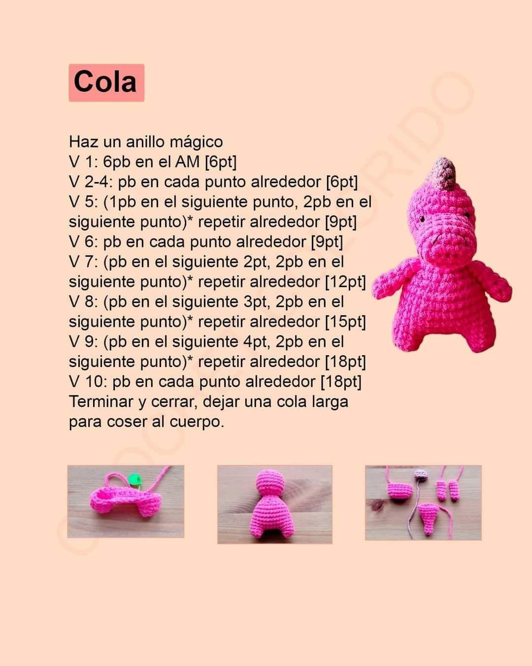 Patrón gratuito de unicornio de ganchillo para principiantes