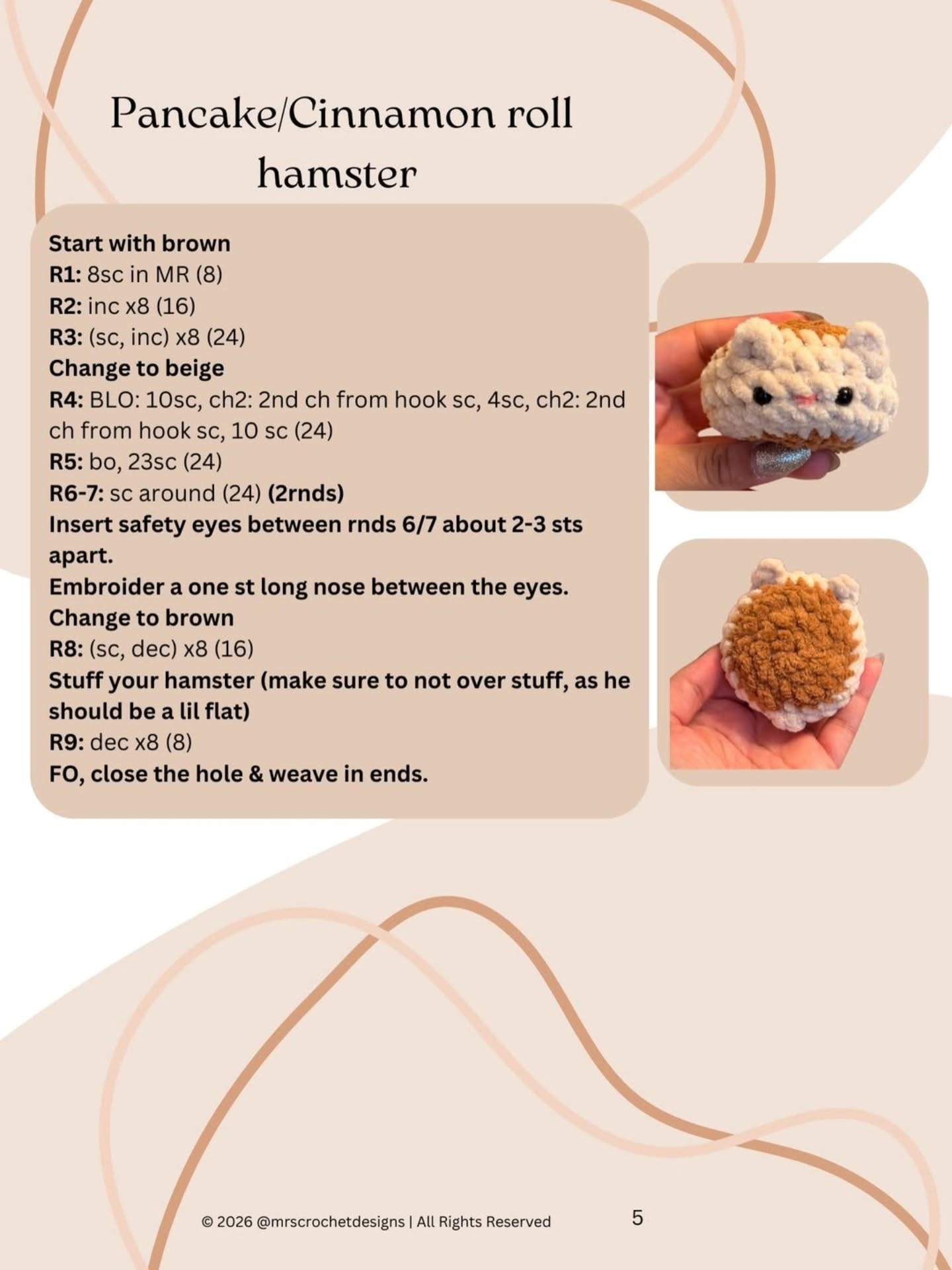 Quick and Easy Crochet Pattern for Mini Hamsters