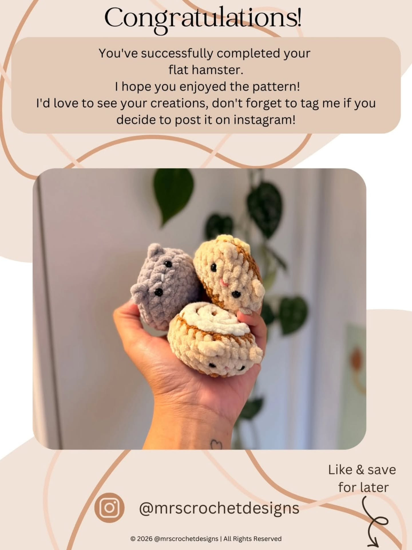 Quick and Easy Crochet Pattern for Mini Hamsters