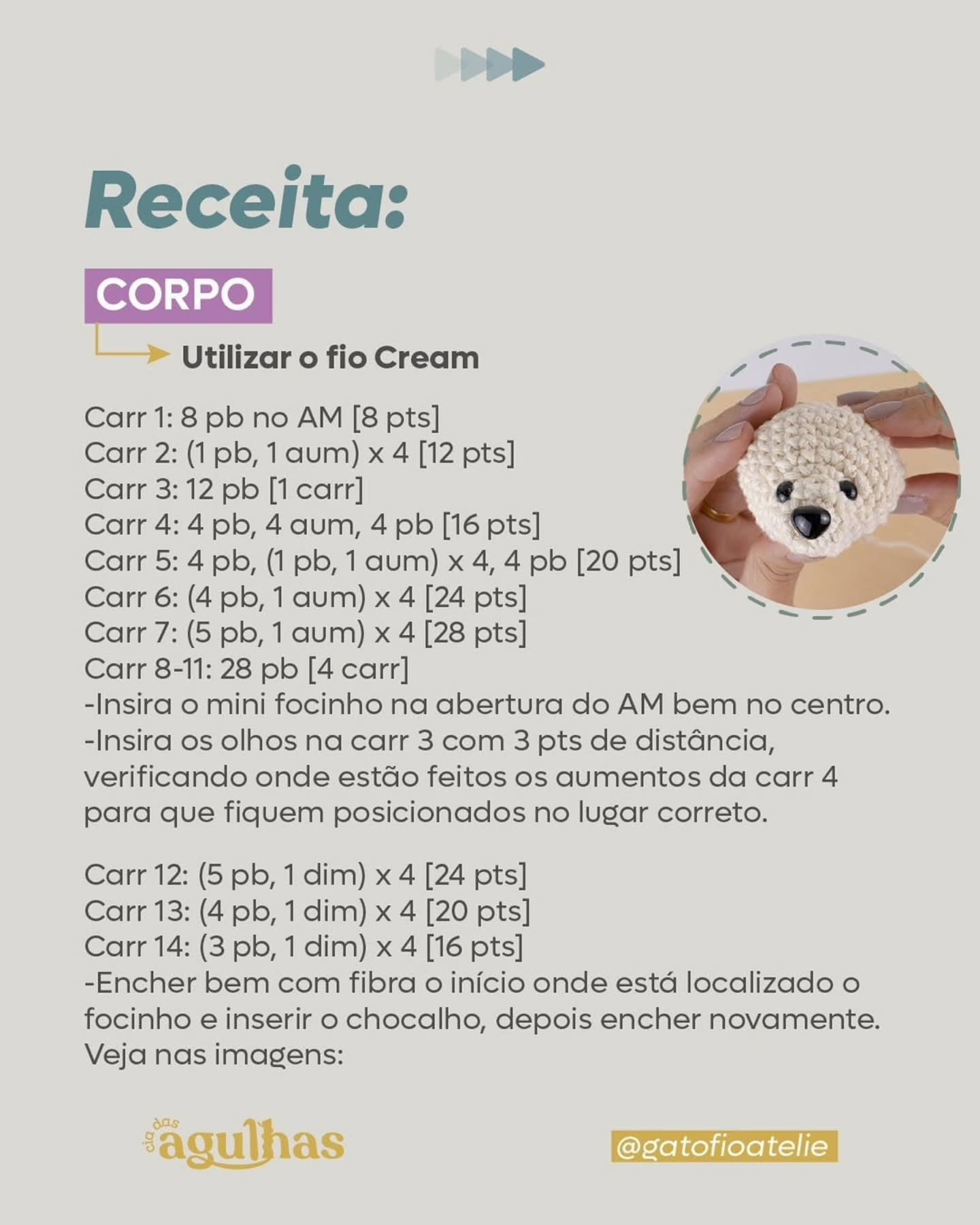 Receita de Amigurumi Mini Ouriço Fofo para Iniciantes