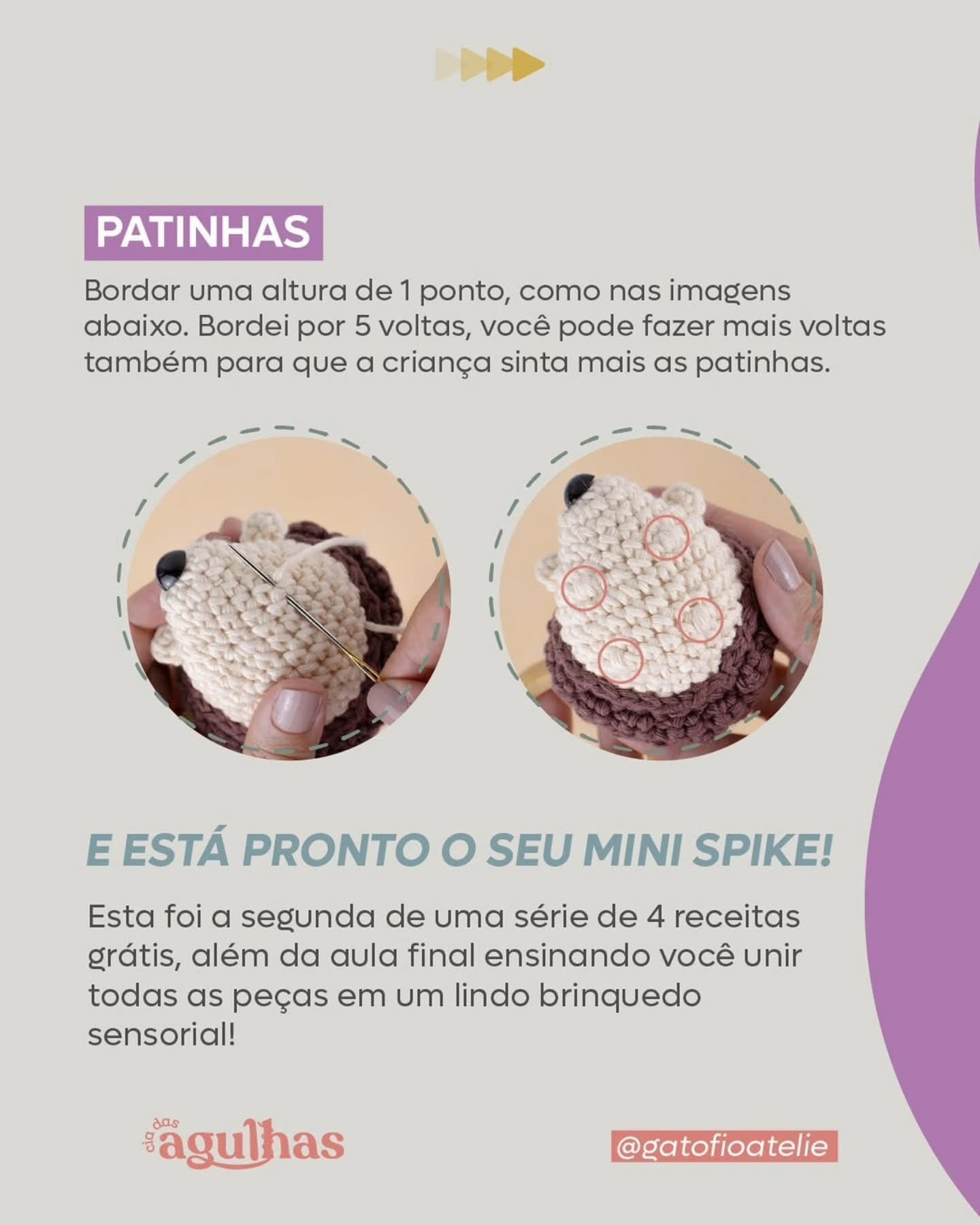 Receita de Amigurumi Mini Ouriço Fofo para Iniciantes