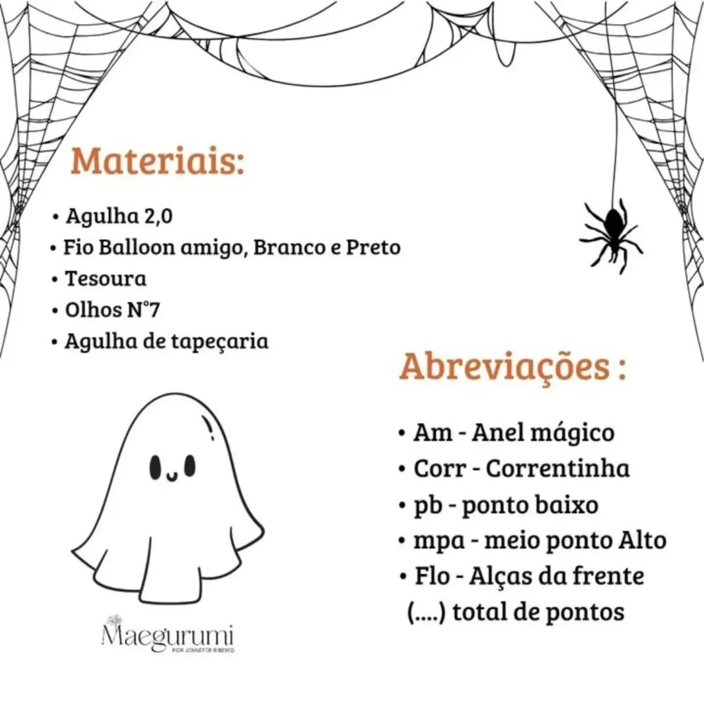 Receita de Fantasminha de Crochê para o Halloween