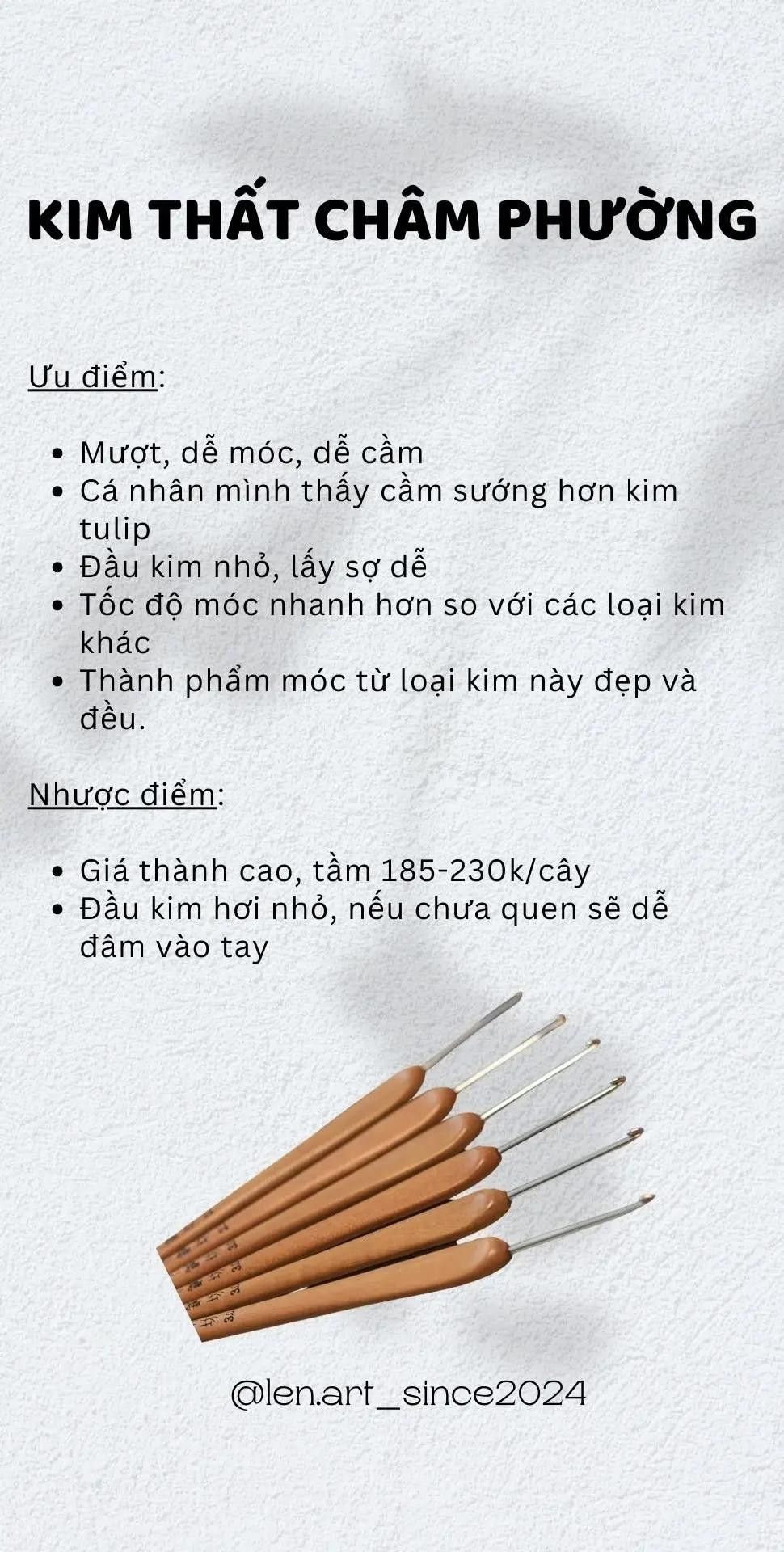 REVIEW MỘT SỐ LOẠI KIM MÓC
