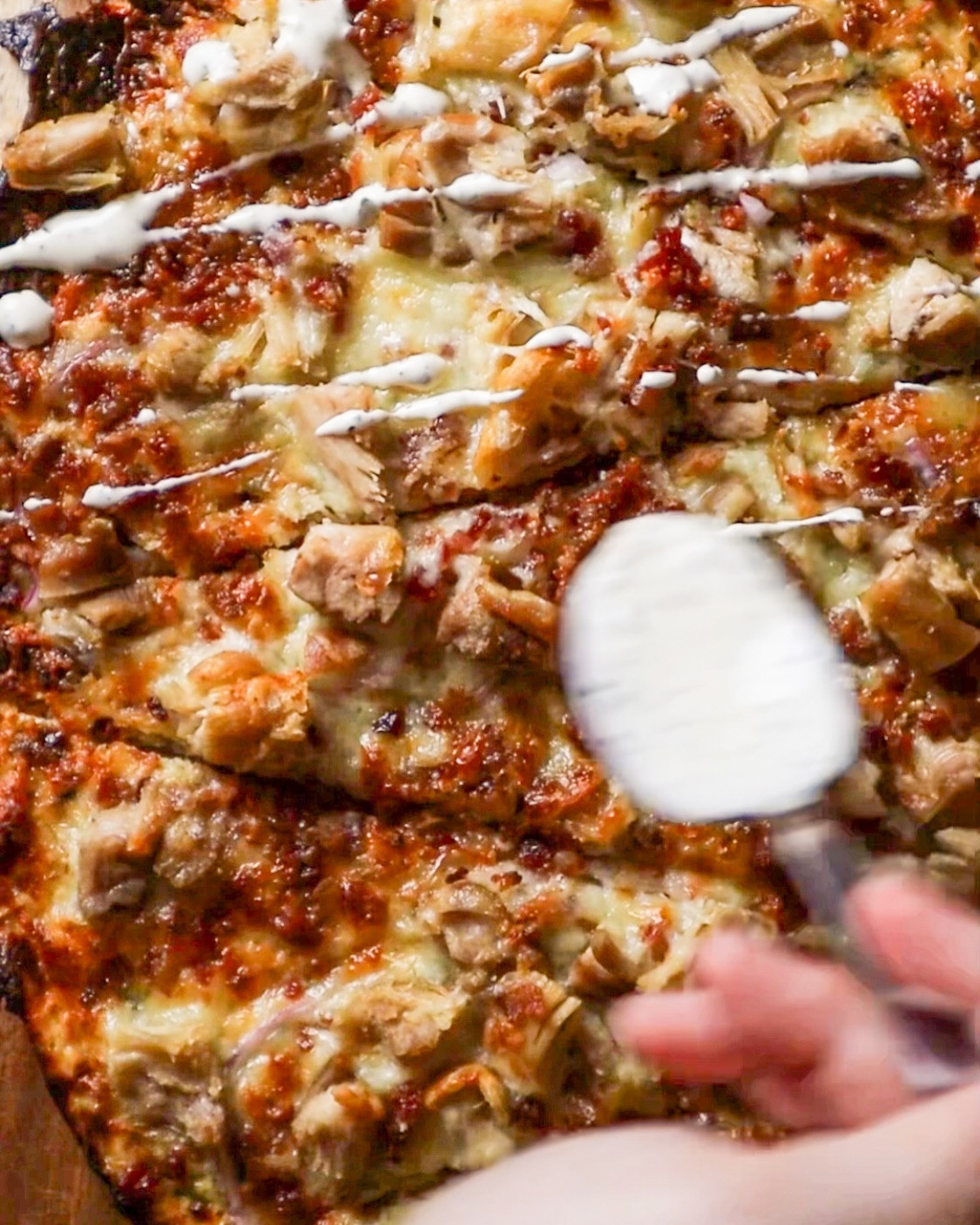 Savory Chicken Bacon Ranch Pesto Flatbread Delight