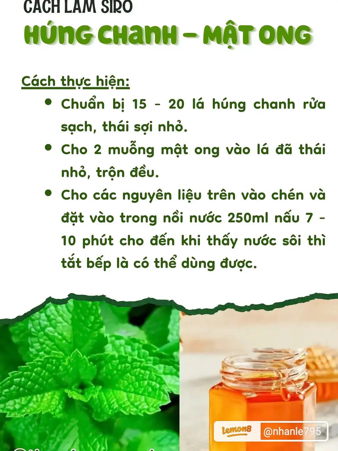 Siro Húng Chanh Thơm Mát Tự Nhiên Tại Nhà