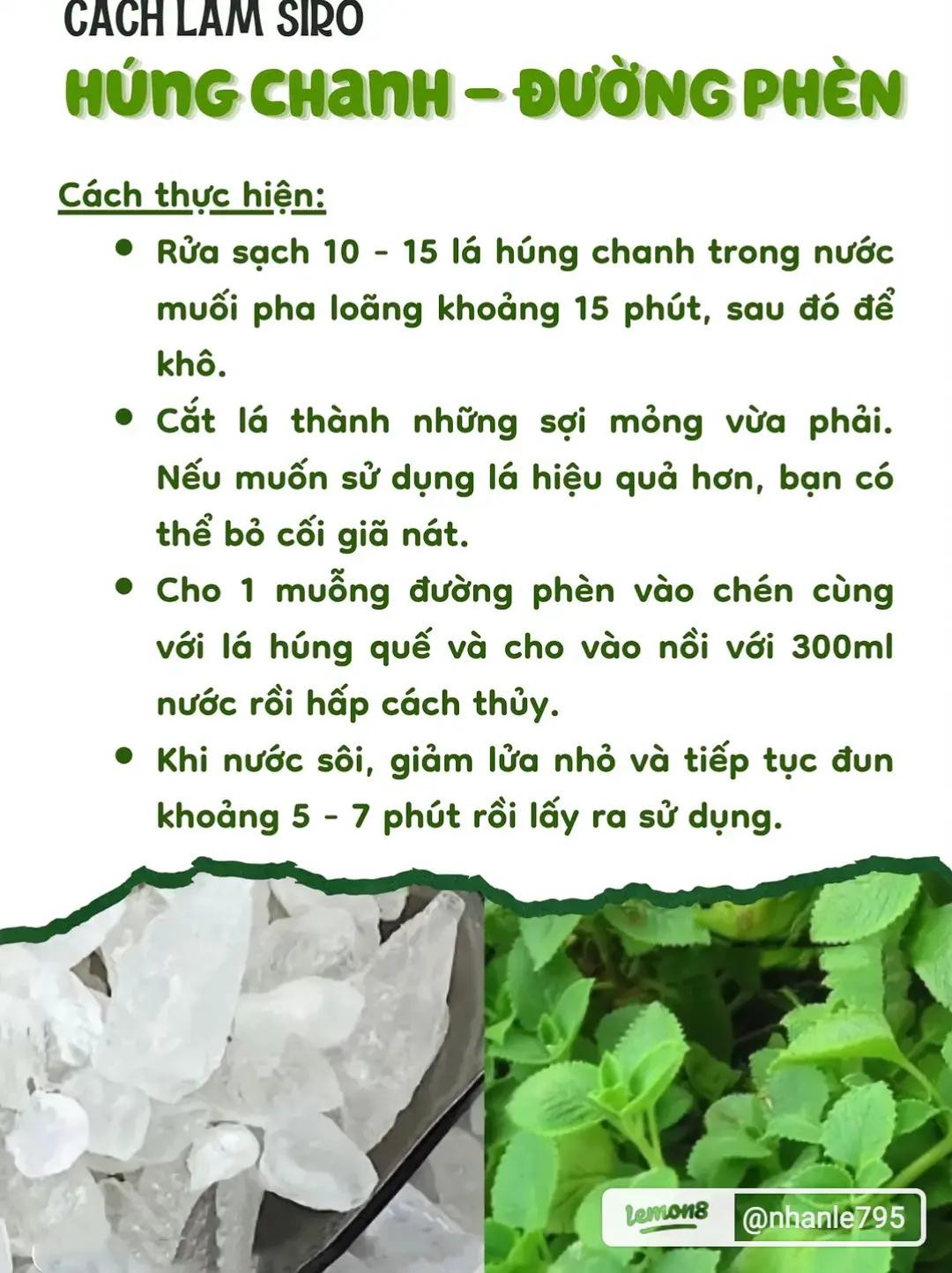 Siro Húng Chanh Thơm Mát Tự Nhiên Tại Nhà