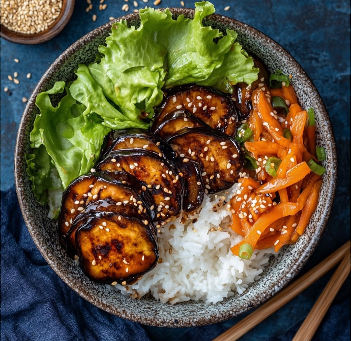 Sizzling Soy Glazed Eggplant Delight