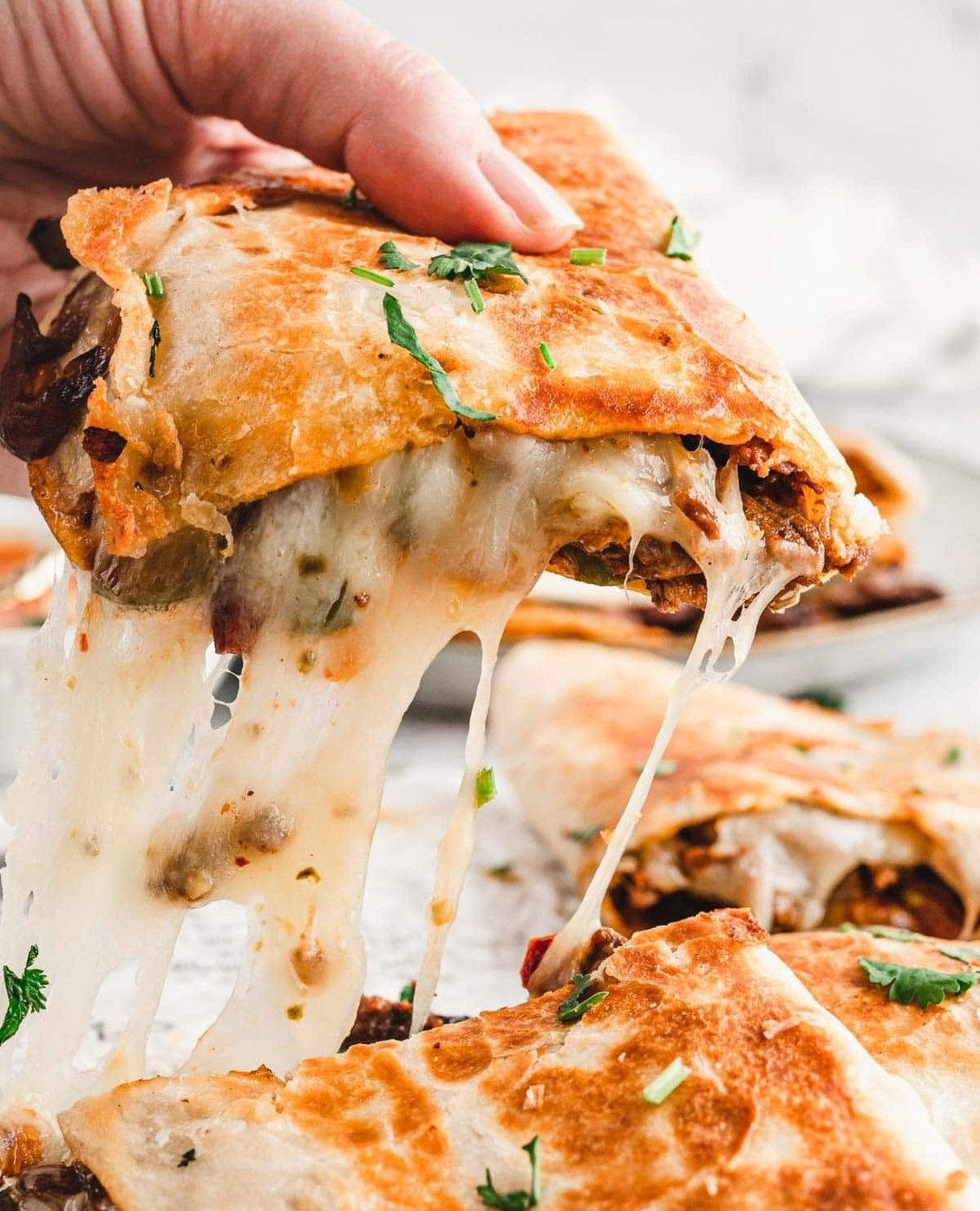 Smoky Chipotle Steak Quesadillas with Honey Vinaigrette