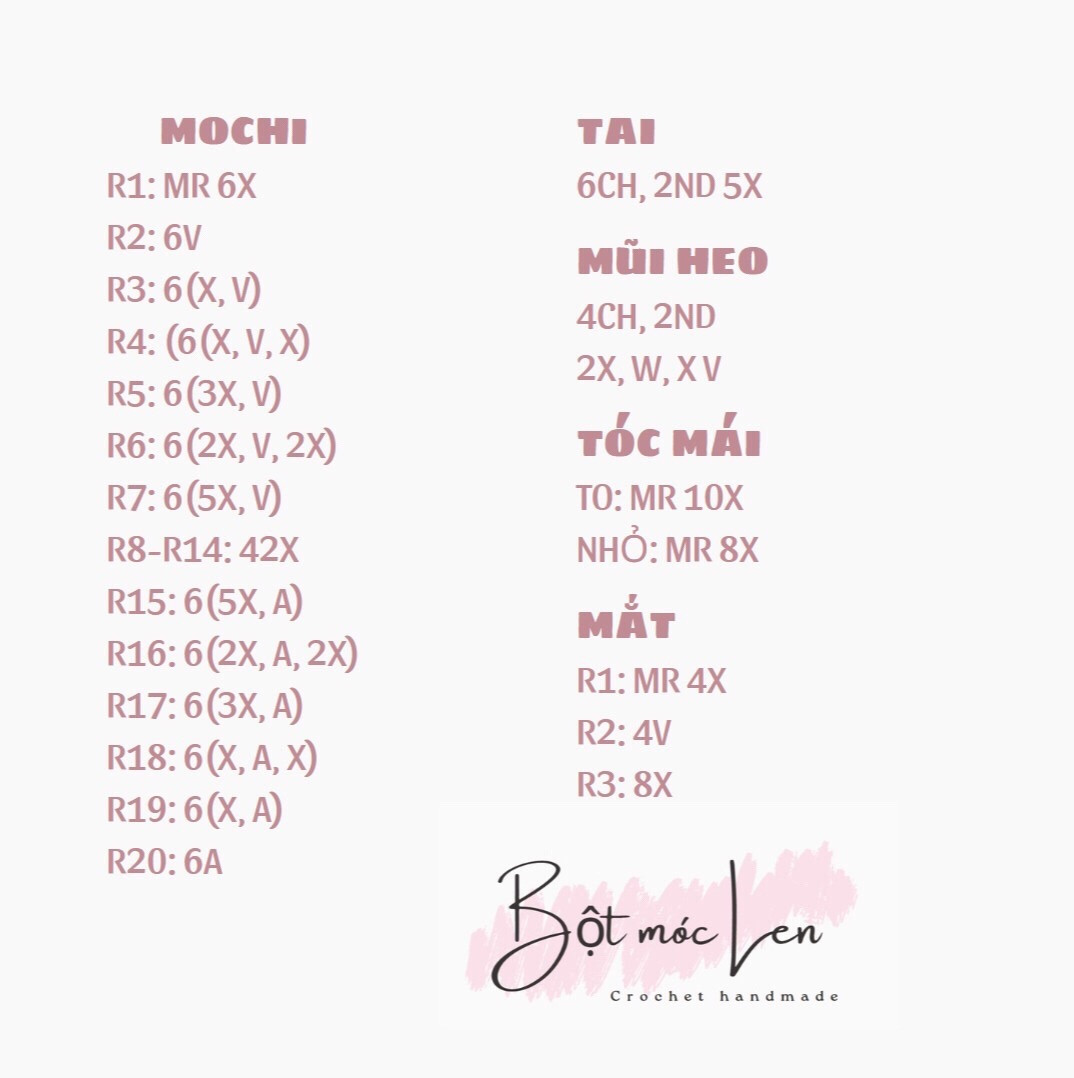 Sød lille hæklet nøglering til tasker og rygsække