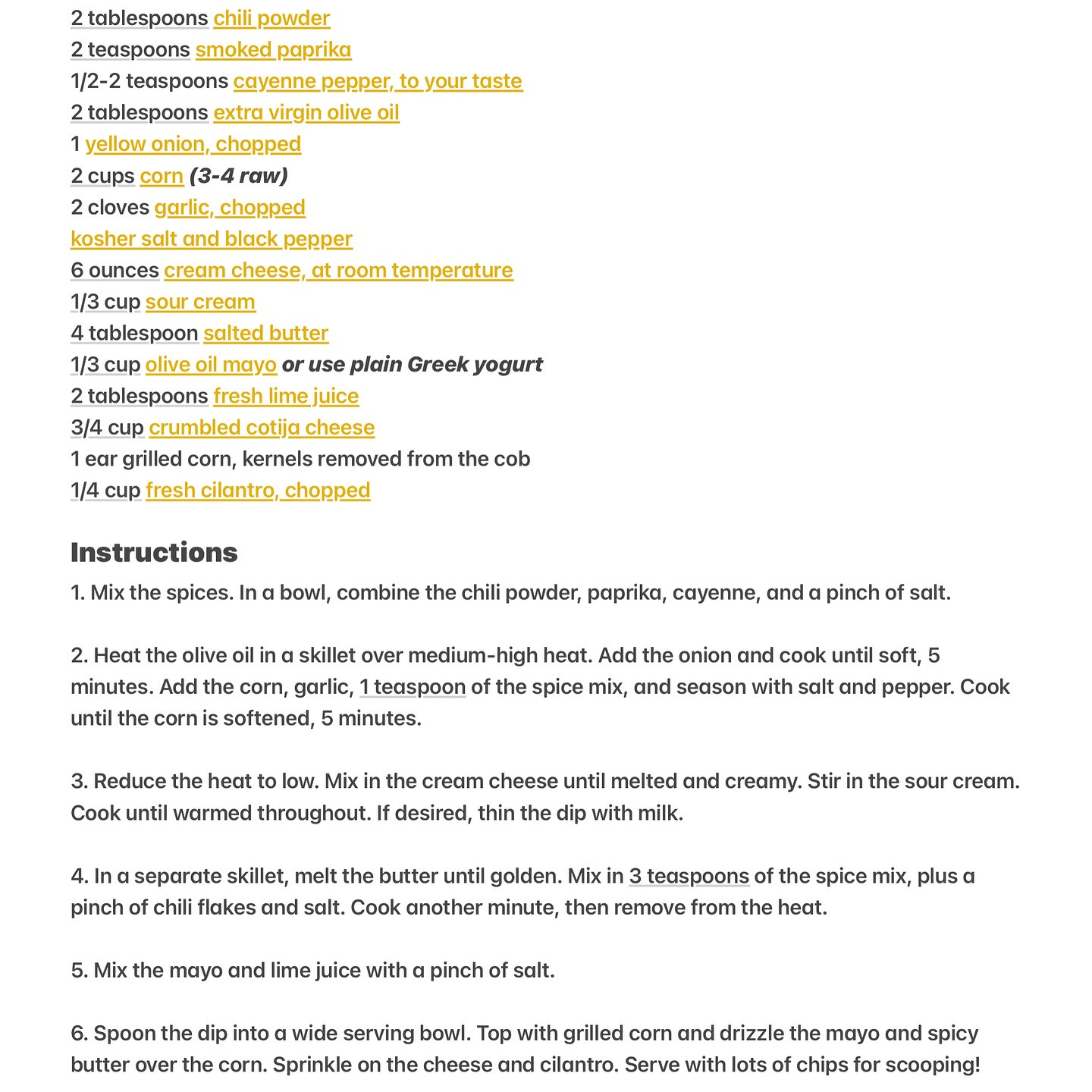 Spicy Mexican Street Corn Dip Delight