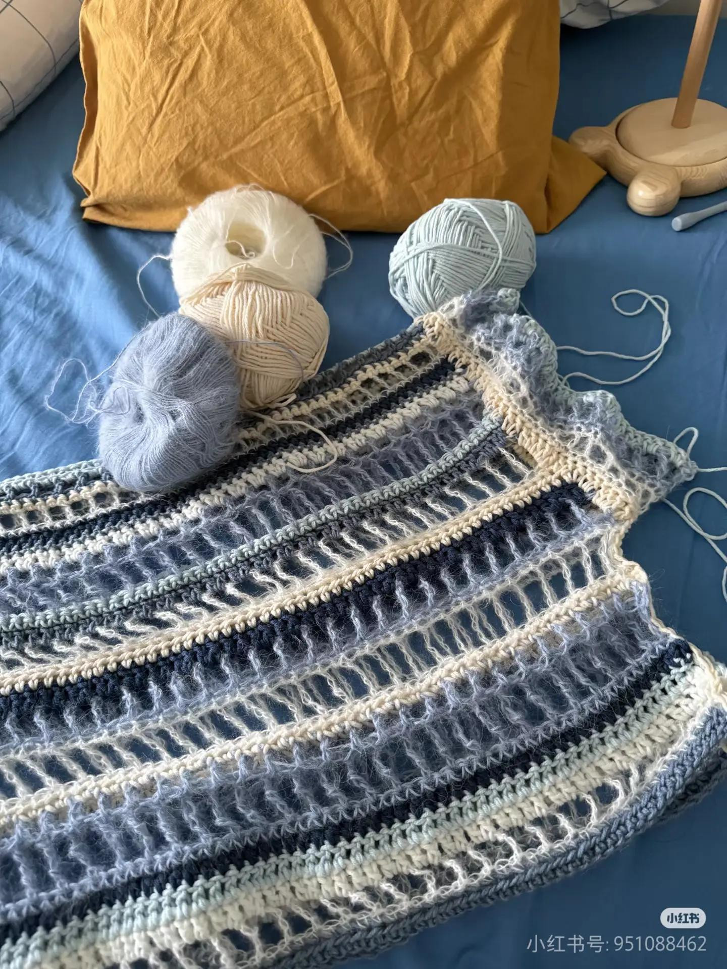 Stylish Crocheted Striped Sweater for a Casual Look