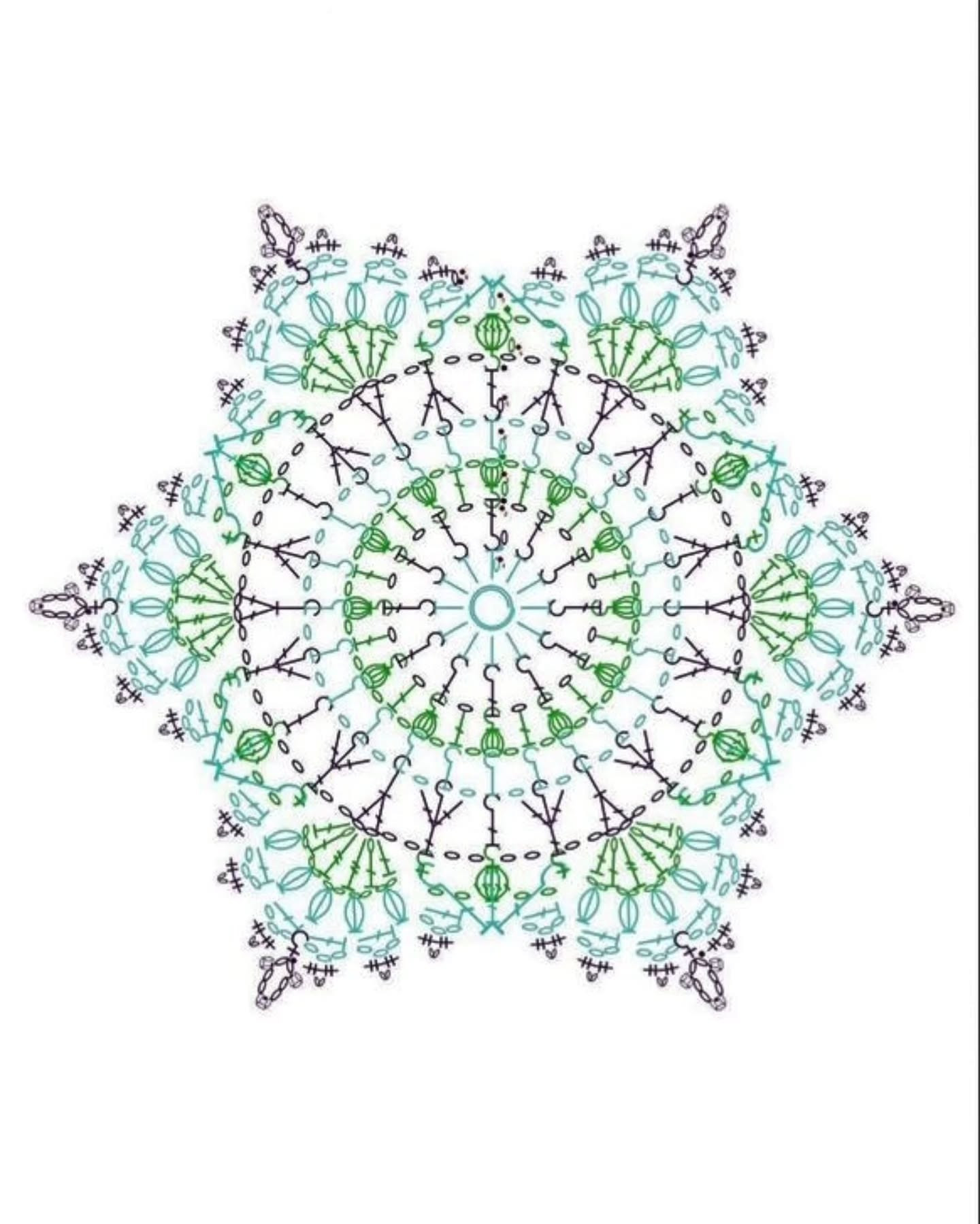 Sunburst Star Crochet Pattern for Home Decoration