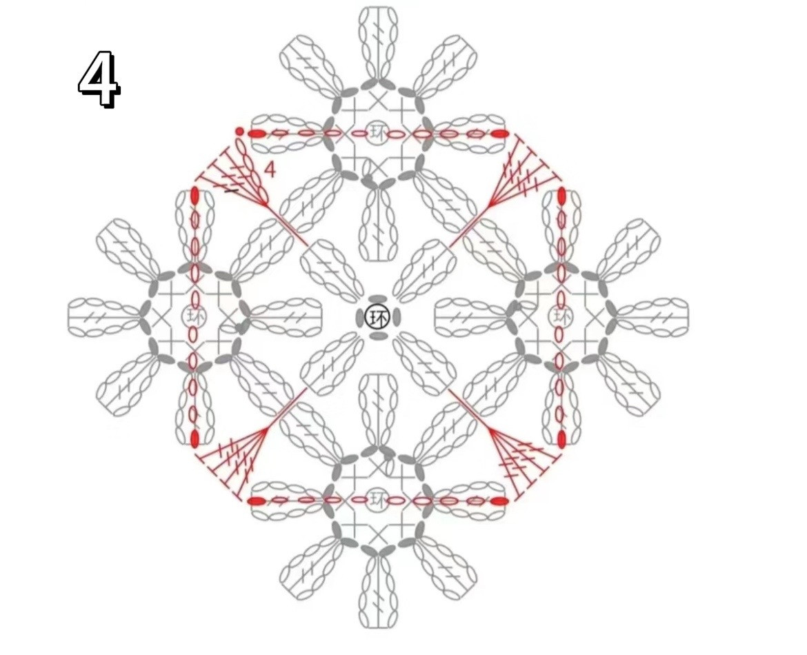 Sunflower Crochet Square Pattern with Leaf Details