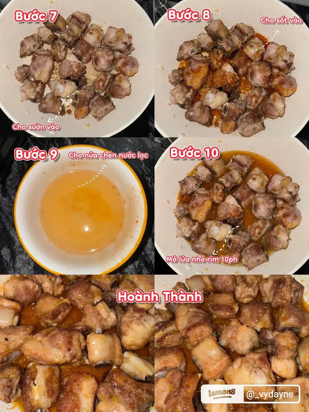 Sườn Non Rim Nước Mắm Đậm Đà Thơm Ngon