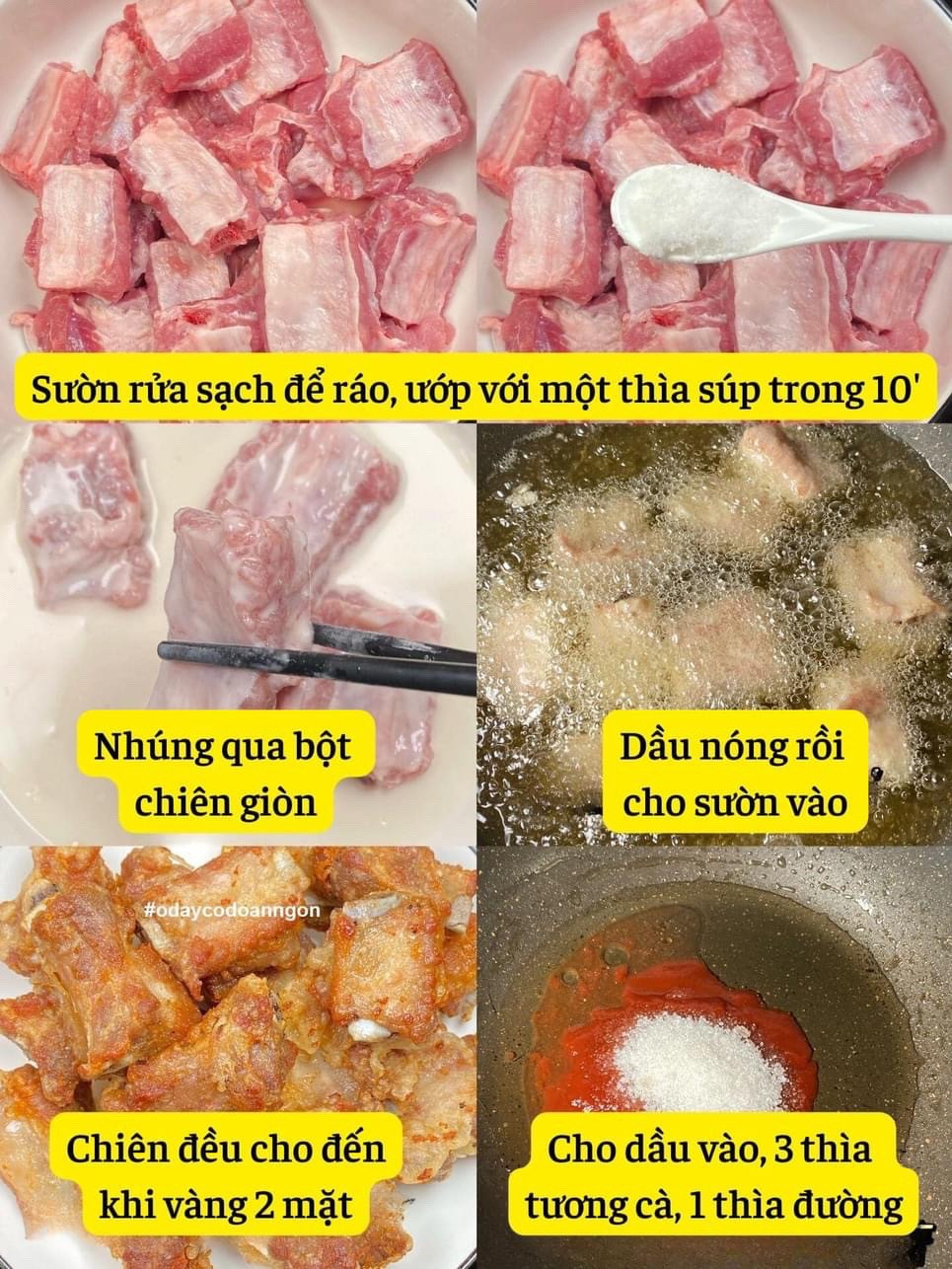 Sườn Xào Chua Ngọt Đậm Đà Hương Vị Việt