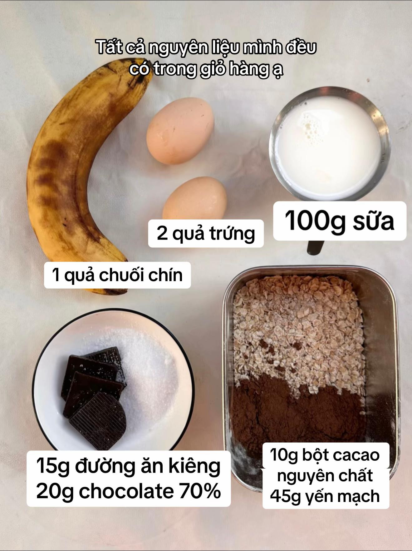 Tart Chuối Yến Mạch Thơm Lừng Nhân Chocolate Tan Chảy